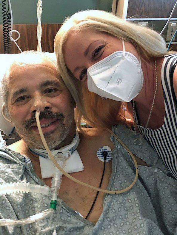 ronnie in hospital with wife