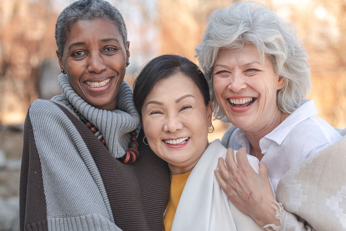 Three older women just hanging out