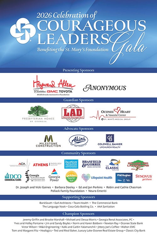 Image showcasing sponsors of the Courageous Leaders Gala